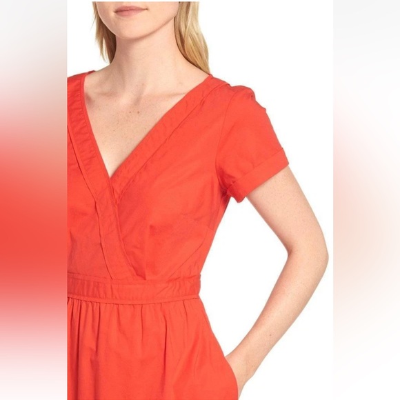 J. CREW Vibrant Red Midi Dress - Picture 4 of 15